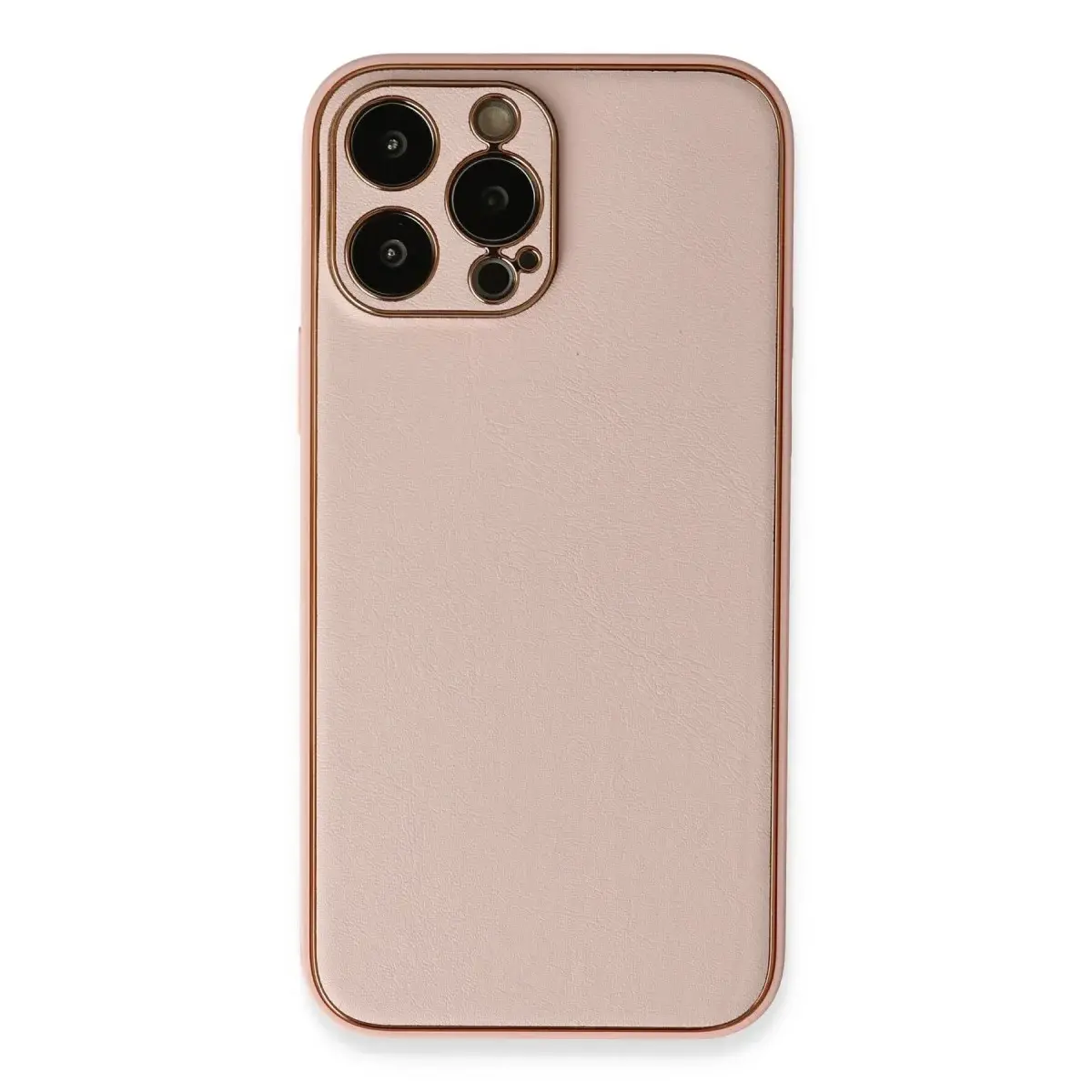 İphone 13 Pro Kılıf Coco Deri Silikon Kapak - Pembe
