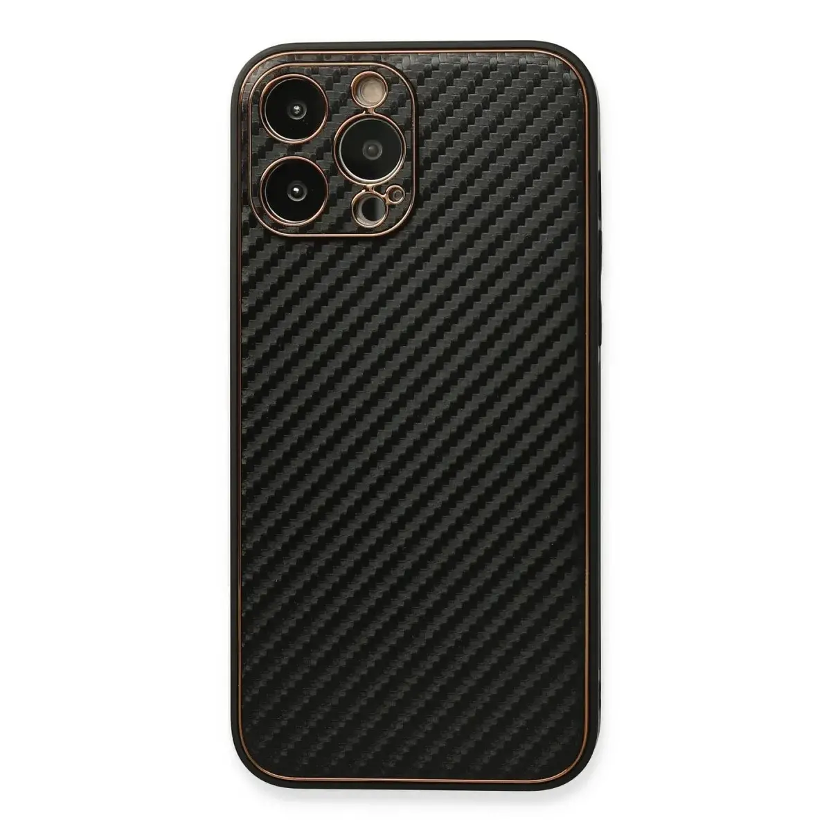 İphone 13 Pro Max Kılıf Coco Karbon Silikon - Siyah