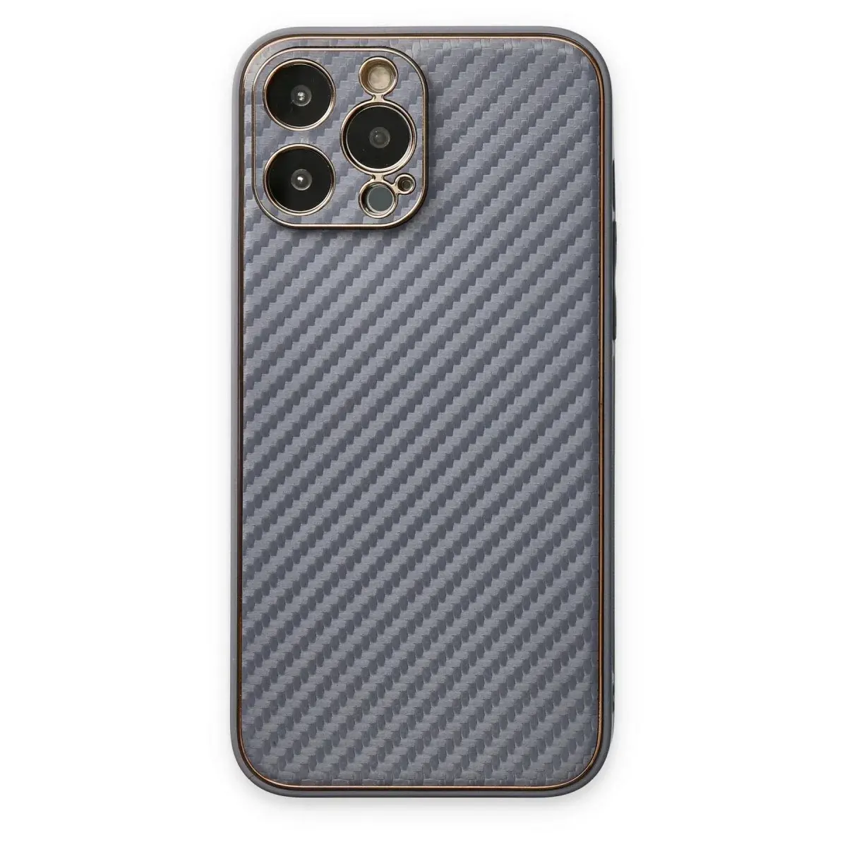 İphone 13 Pro Max Kılıf Coco Karbon Silikon - Gri