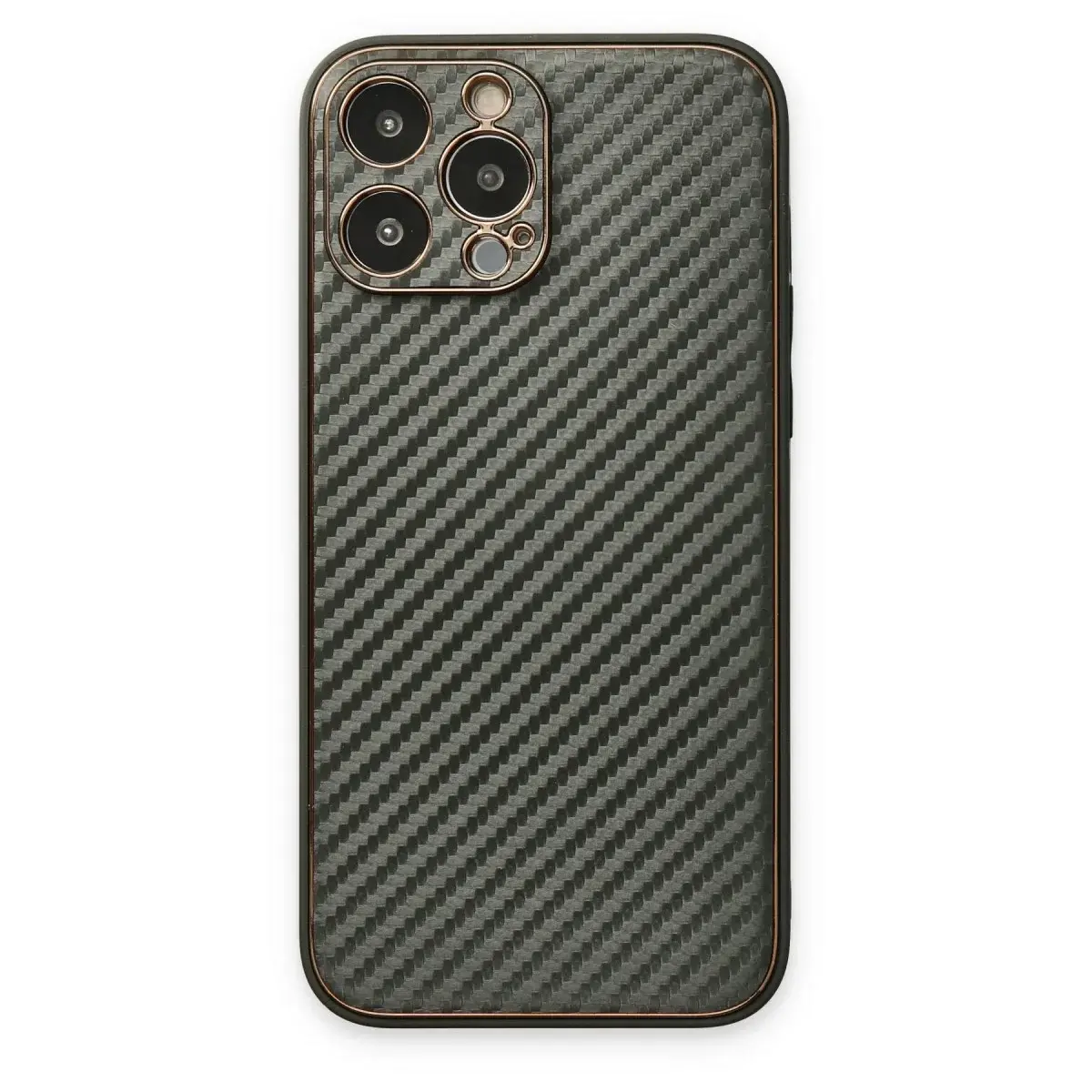 İphone 13 Pro Max Kılıf Coco Karbon Silikon - Füme