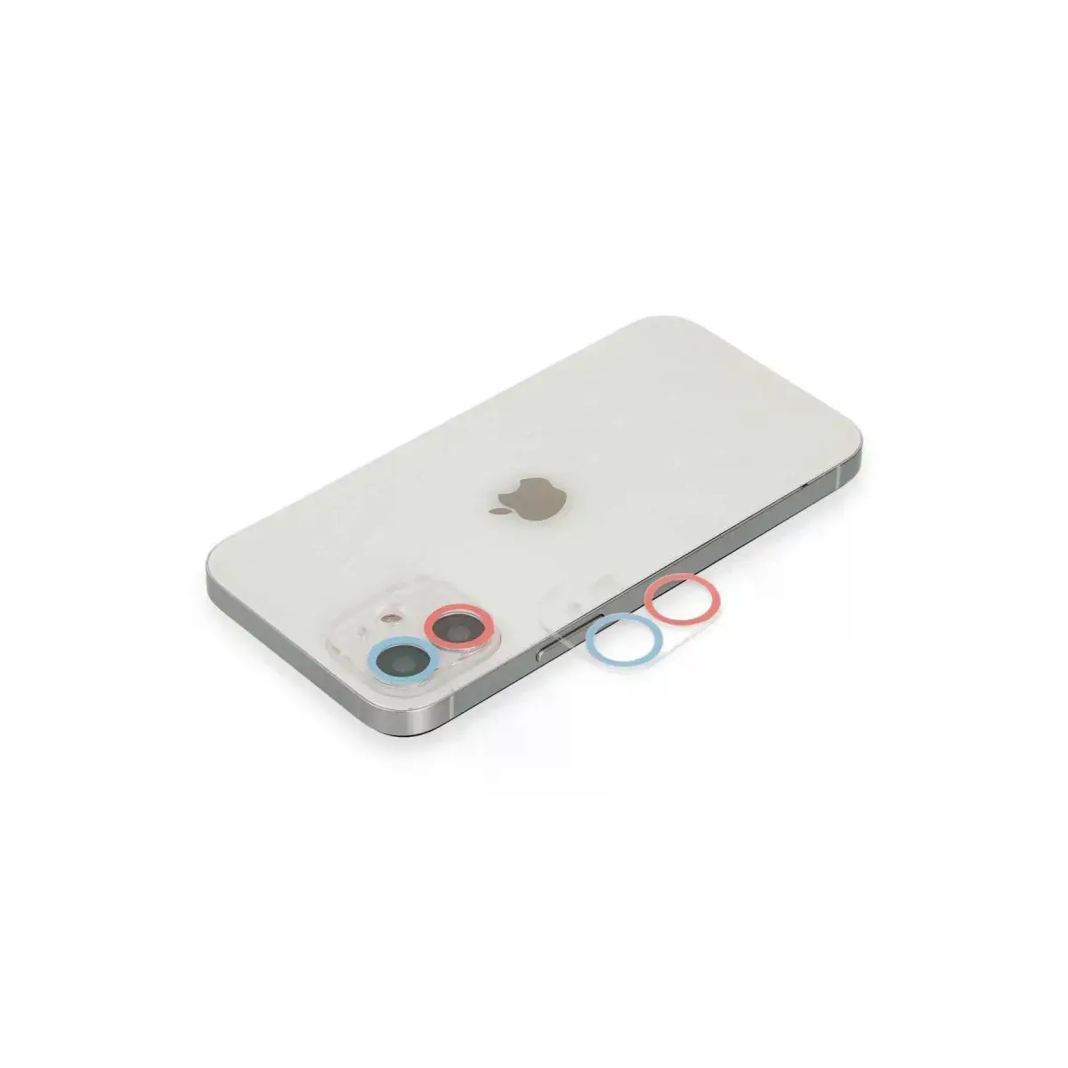 İphone 12 Mini Renkli Kamera Lens Koruma Cam - Pembe-mavi