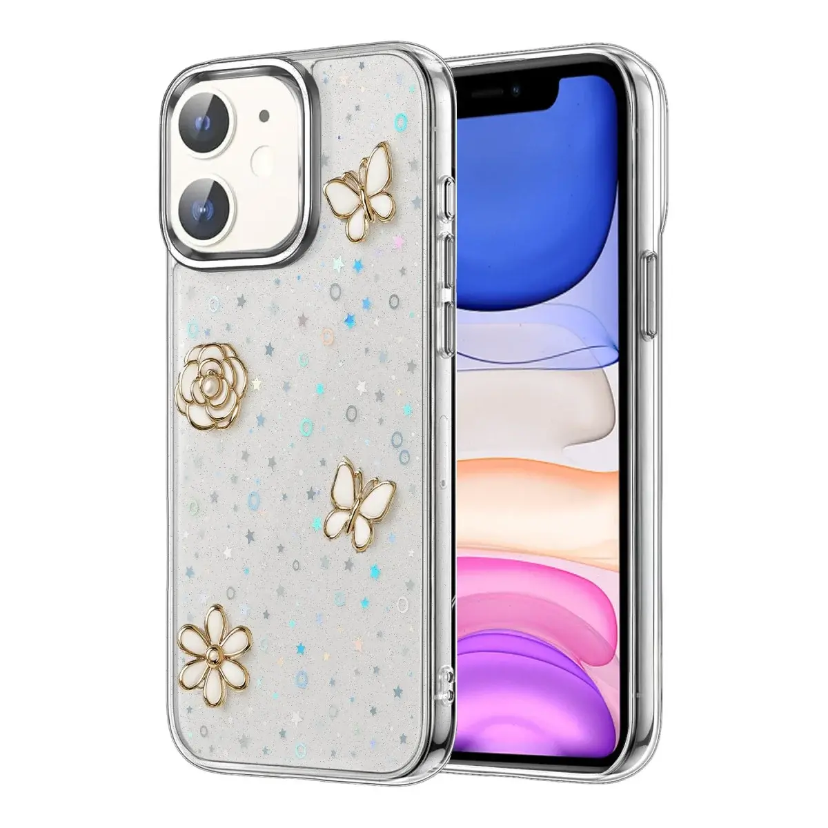 İphone 12 Fiyonk Desenli Kapak - Desen 10