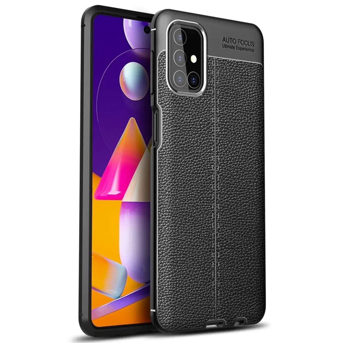 Samsung Galaxy M31s Kılıf Auto Focus Kapak - Siyah