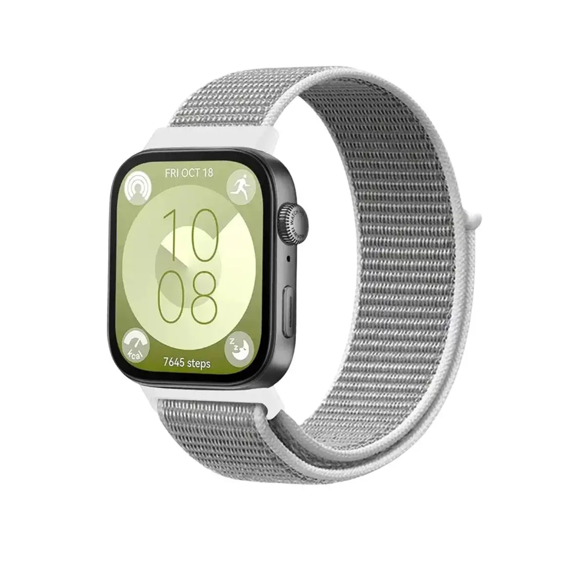 Huawei Fit 4 Hasırlı Cırtcırtlı Kordon - Beyaz