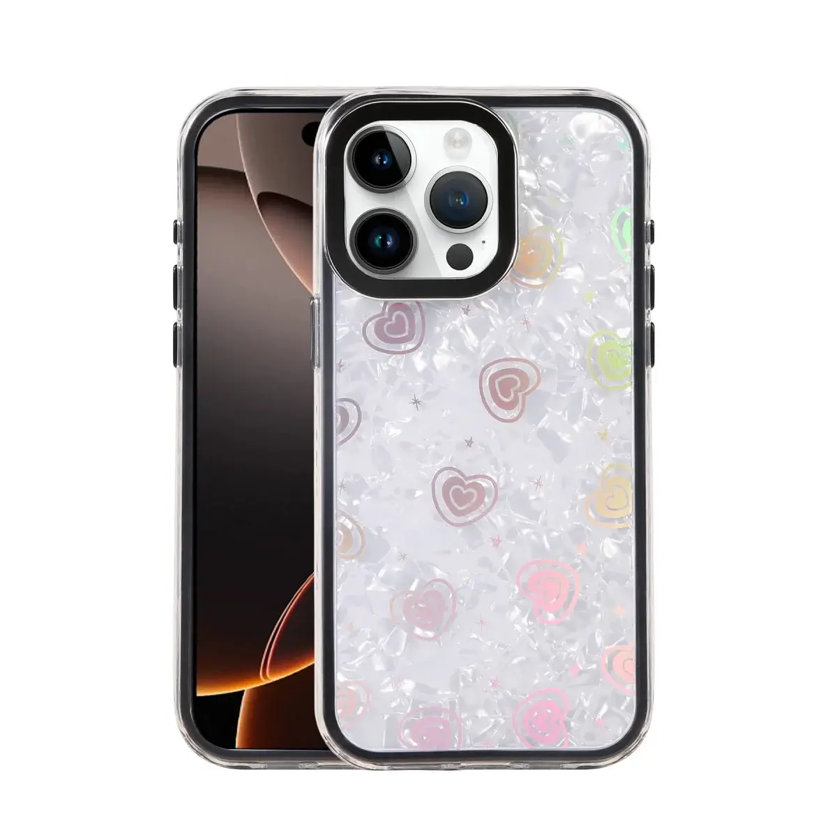 İphone 15 Pro Lumi Desenli Kapak - Siyah
