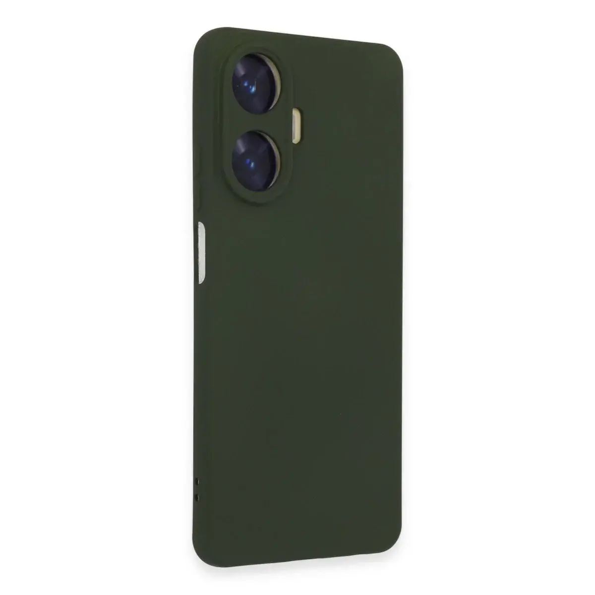 Realme C55 Kılıf Nano İçi Kadife Silikon - Koyu Yeşil