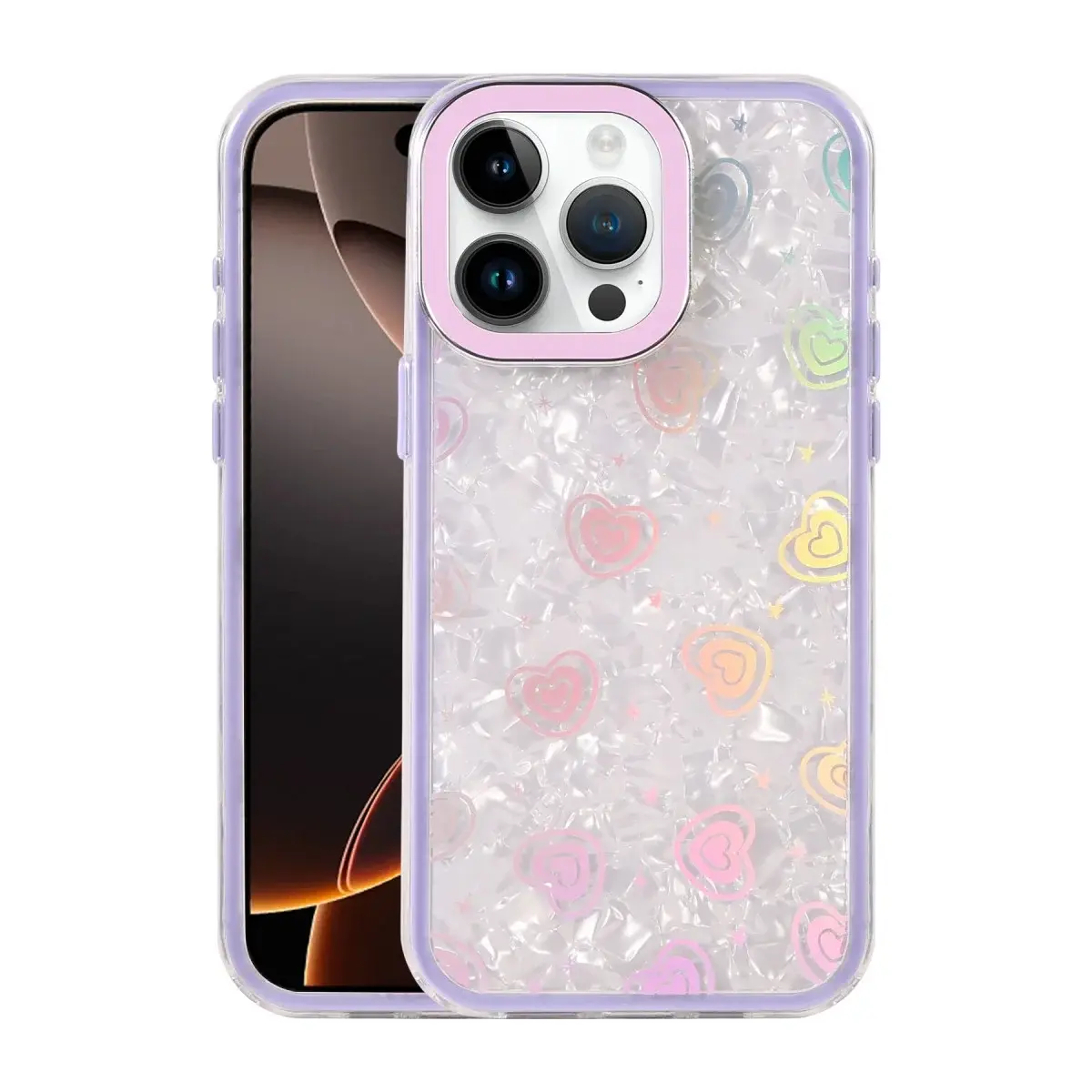 İphone 15 Pro Max Lumi Desenli Kapak - Mor