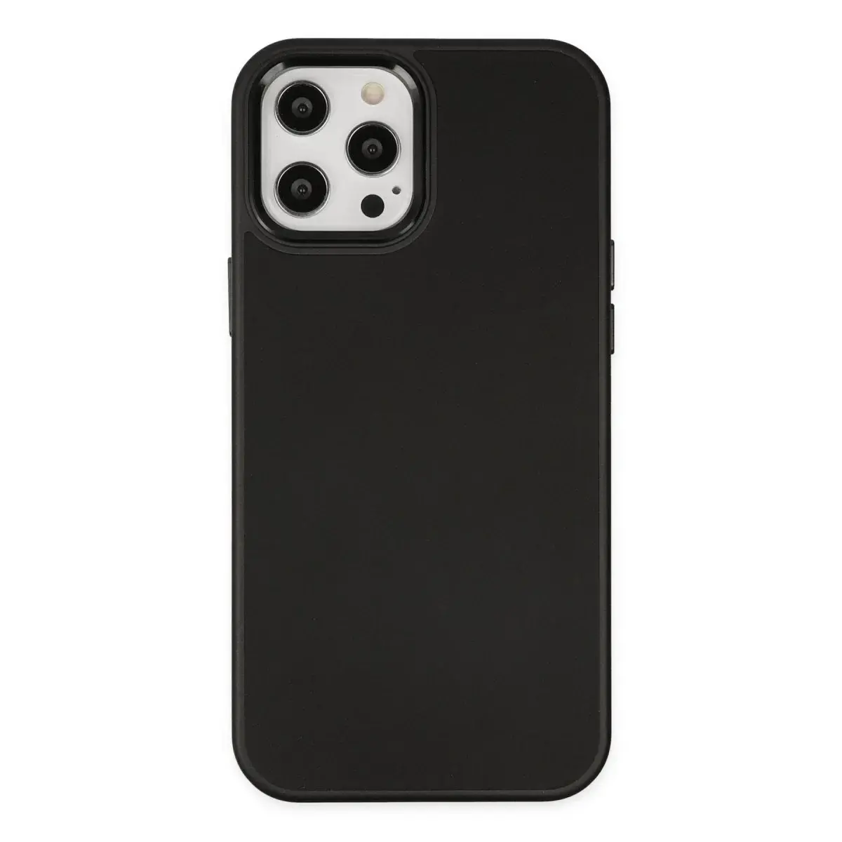 İphone 12 Pro Max Kılıf Asya Deri Silikon - Siyah