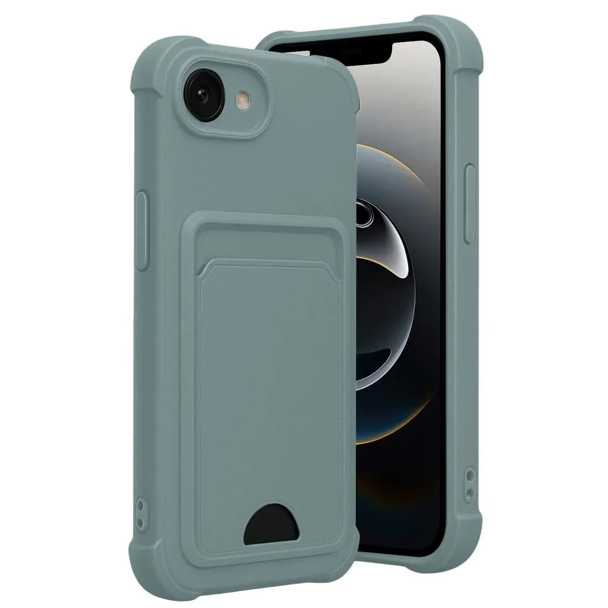 İphone 16e Kelvin Kartvizitli Silikon - Açık Yeşil