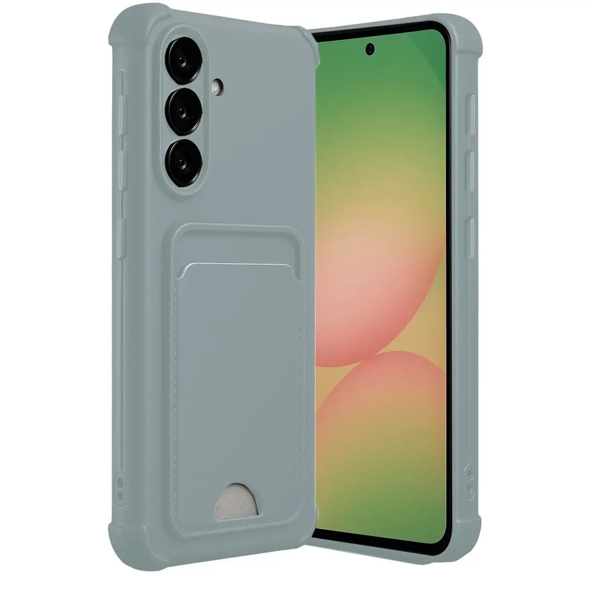 Samsung Galaxy A36 Kılıf Kelvin Kartvizitli Silikon - Açık Yeşil