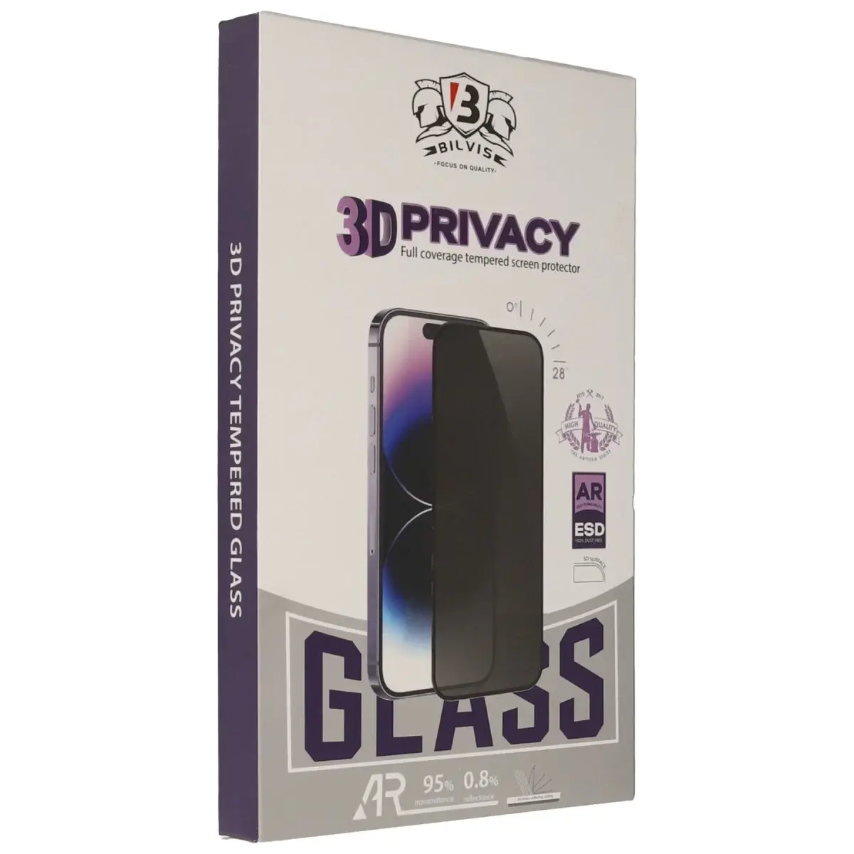 İphone 17 Pro Max Bilvis 5d Privacy Diamond Hayalet Cam Ekran Koruyucu