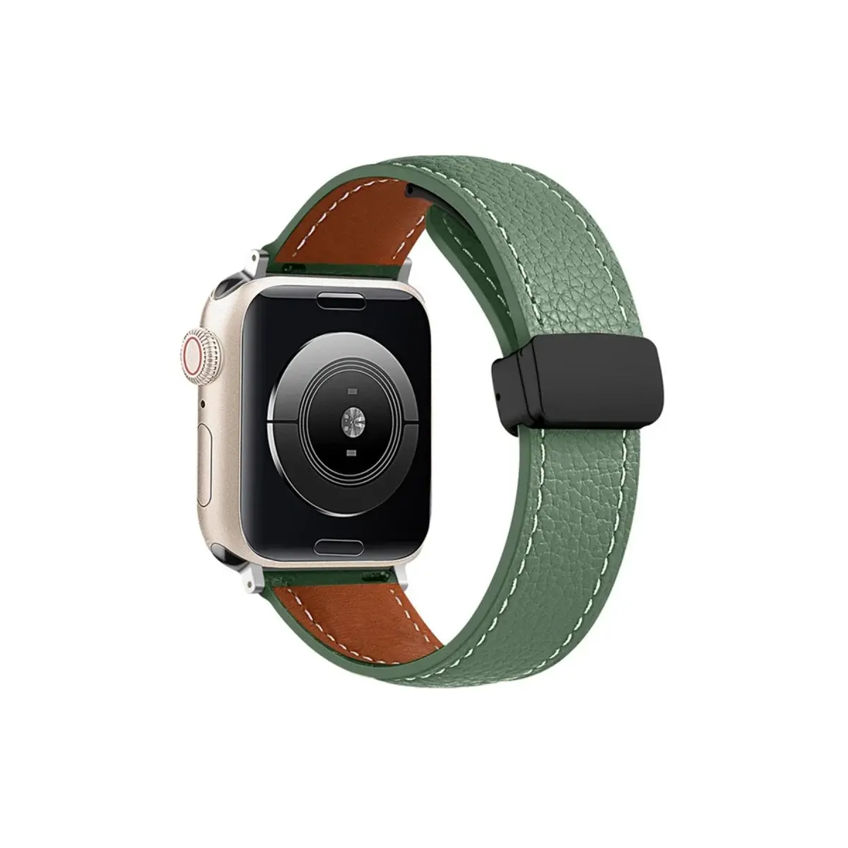 Watch 42mm Kr414 Daks Deri Kordon - Koyu Yeşil
