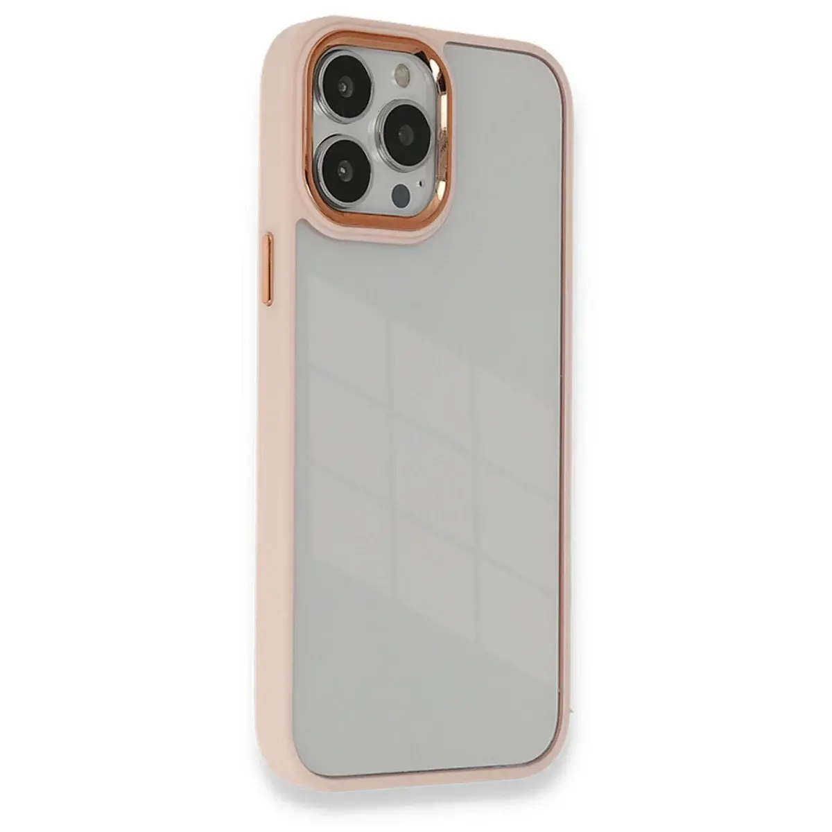 İphone 14 Pro Max Kılıf Dora Kapak - Pudra