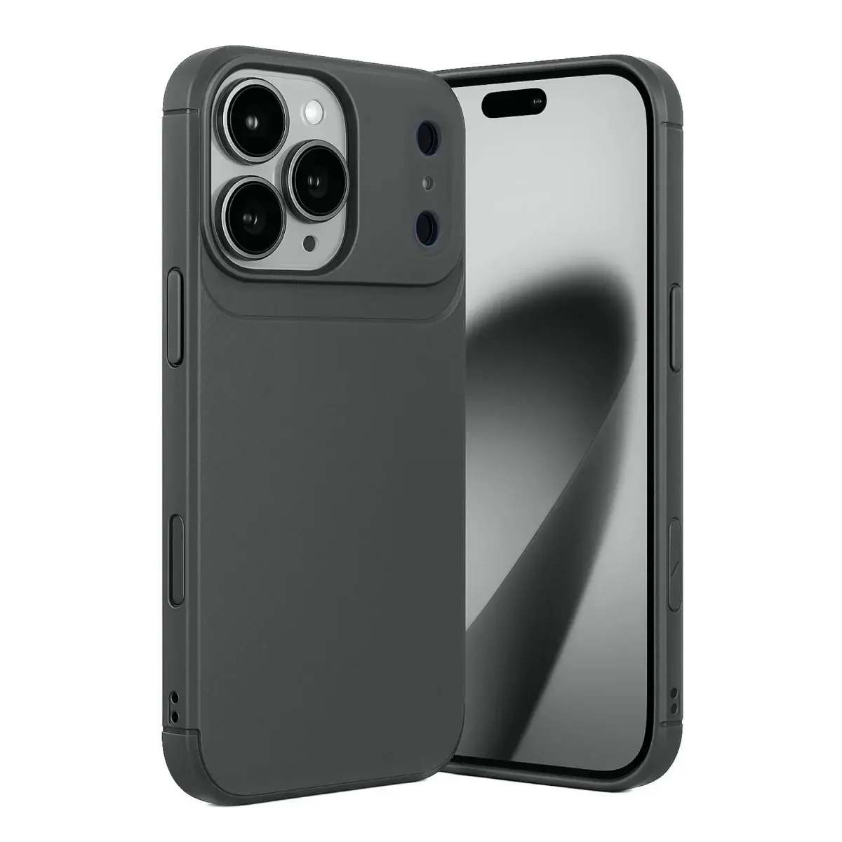 İphone 17 Pro Max Auto Focus Karbon Kapak - Gri