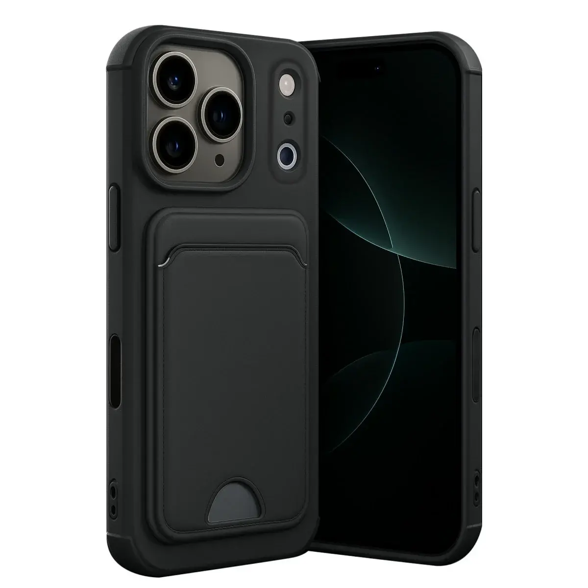 İphone 17 Pro Kelvin Kartvizitli Silikon - Siyah