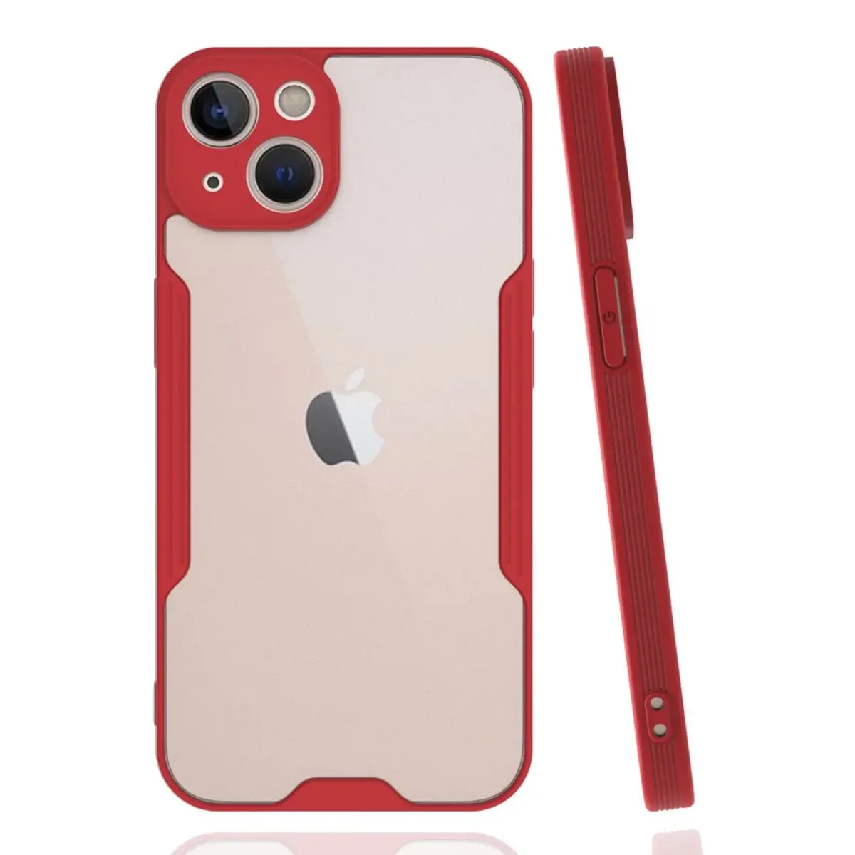 İphone 14 Plus Kılıf Platin Silikon - Kırmızı