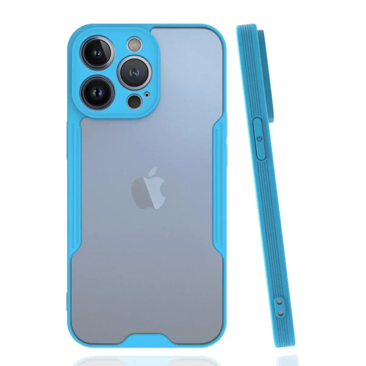 İphone 14 Pro Max Kılıf Platin Silikon - Mavi