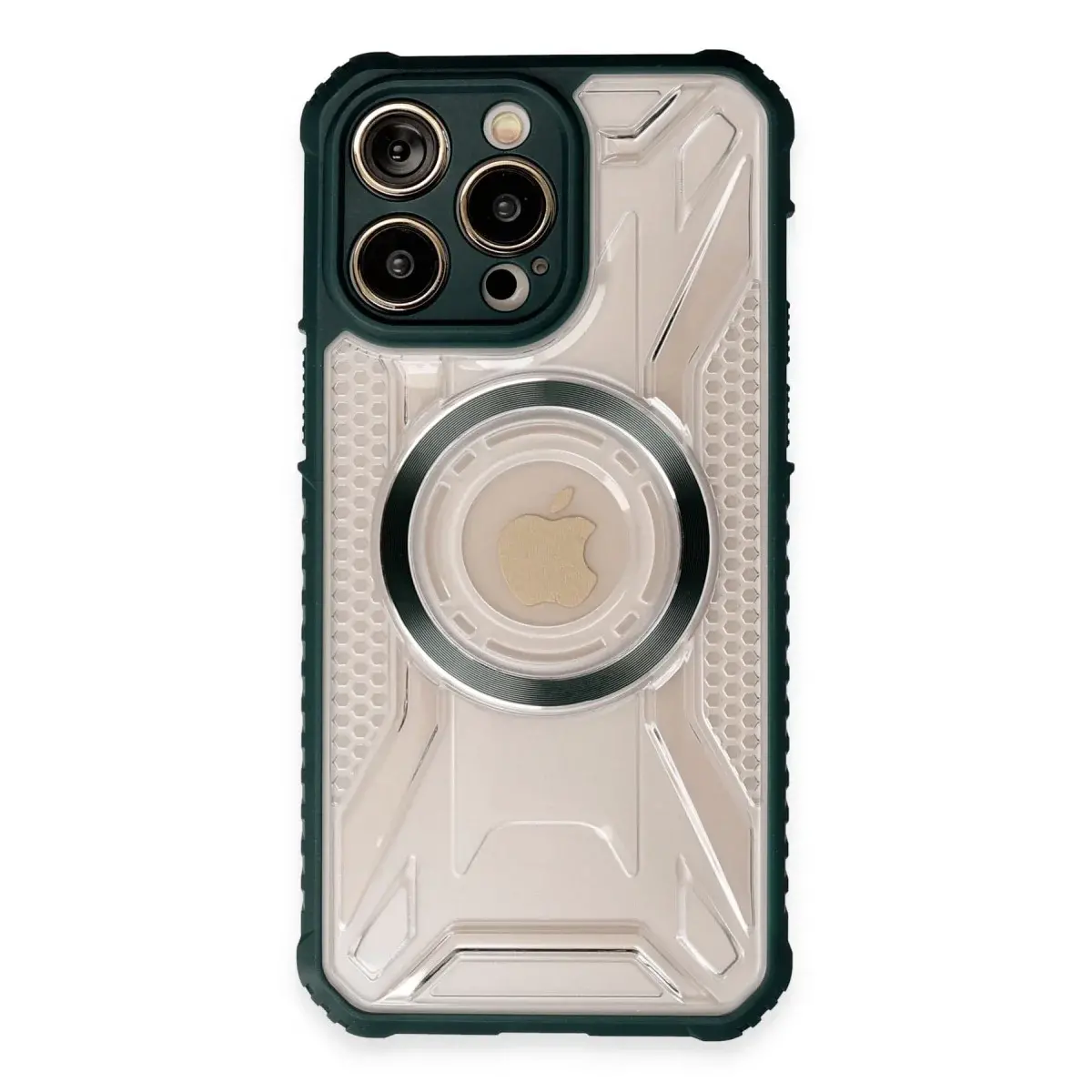 İphone 14 Pro Kılıf Prag Magneticsafe Kapak - Koyu Yeşil