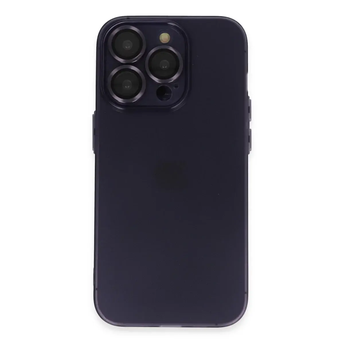 İphone 14 Pro Max Kılıf Luko Lens Silikon - Derin Mor