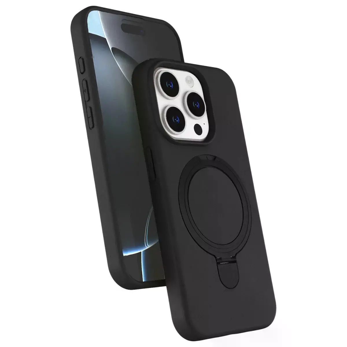 İphone 15 Pro Max Regal Magsafe Standlı Kapak - Siyah
