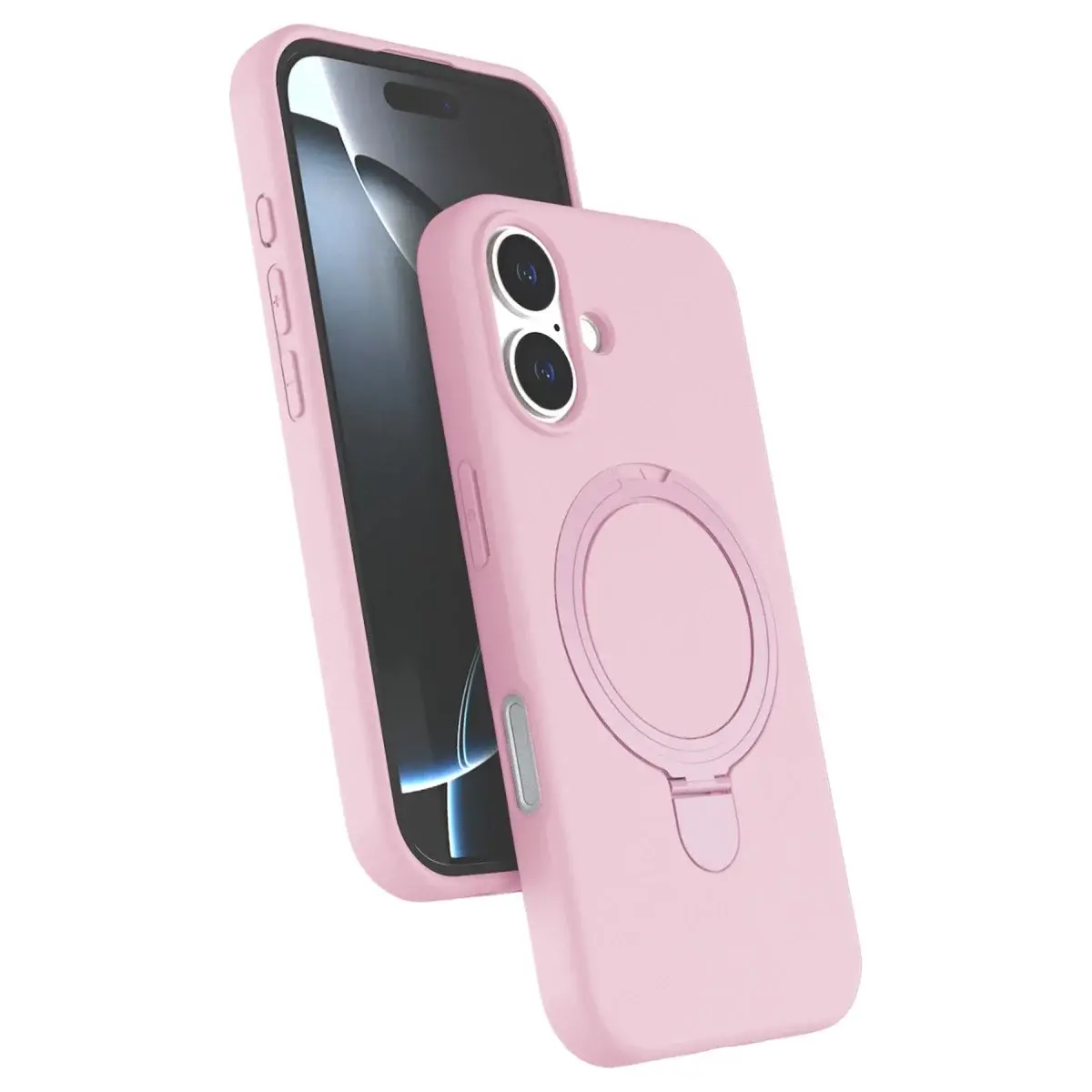 İphone 16 Plus Regal Magsafe Standlı Kapak - Açık Pembe