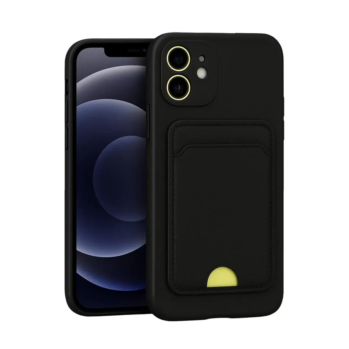 İphone 11 Kılıf Kelvin Kartvizitli Silikon - Siyah