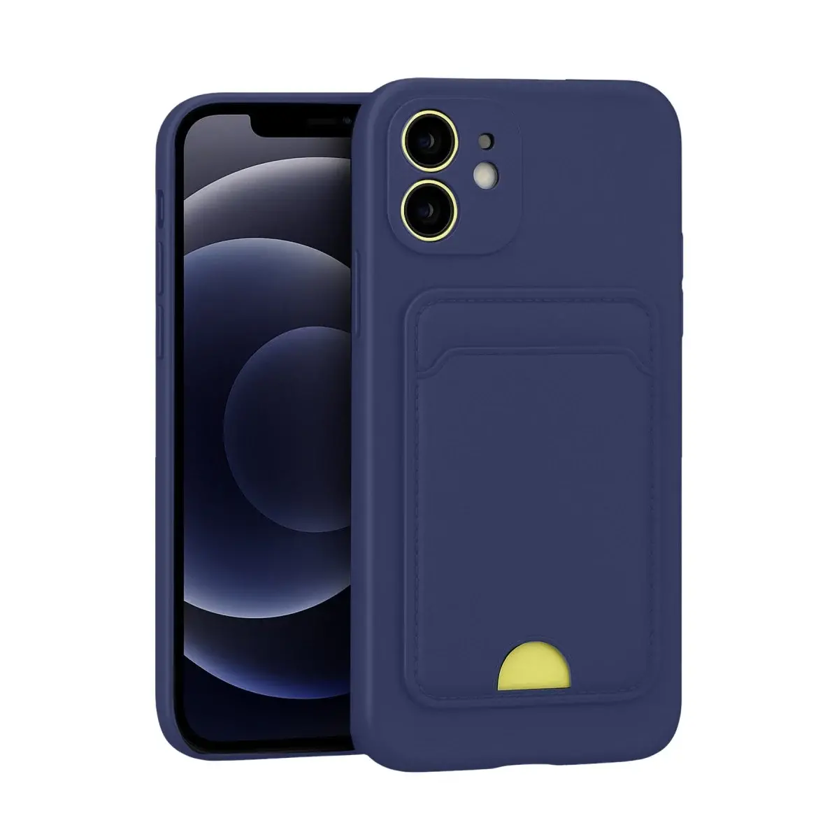 İphone 11 Kılıf Kelvin Kartvizitli Silikon - Lacivert