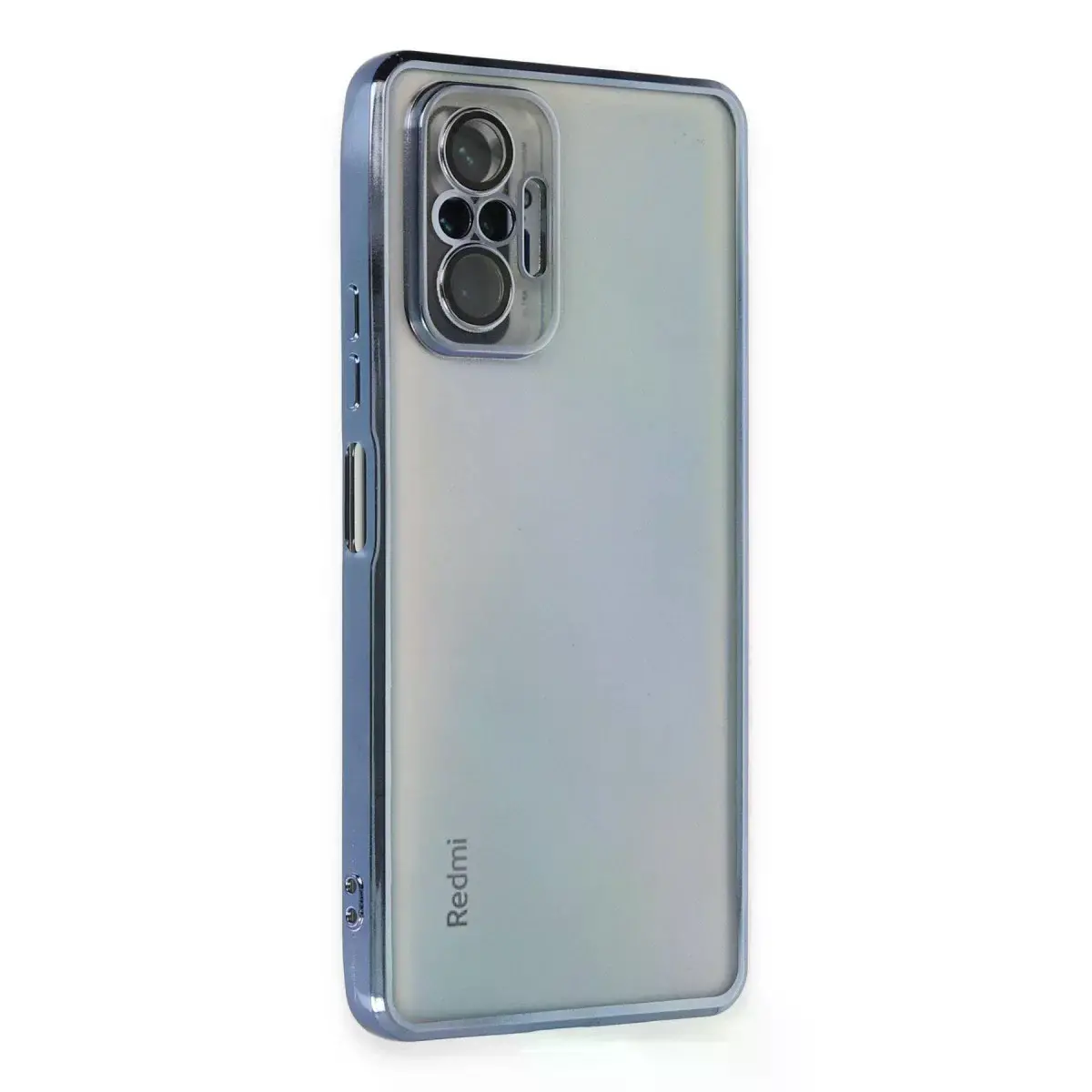 Xiaomi Redmi Note 10 Pro Kılıf Razer Lensli Silikon - Açık Mavi