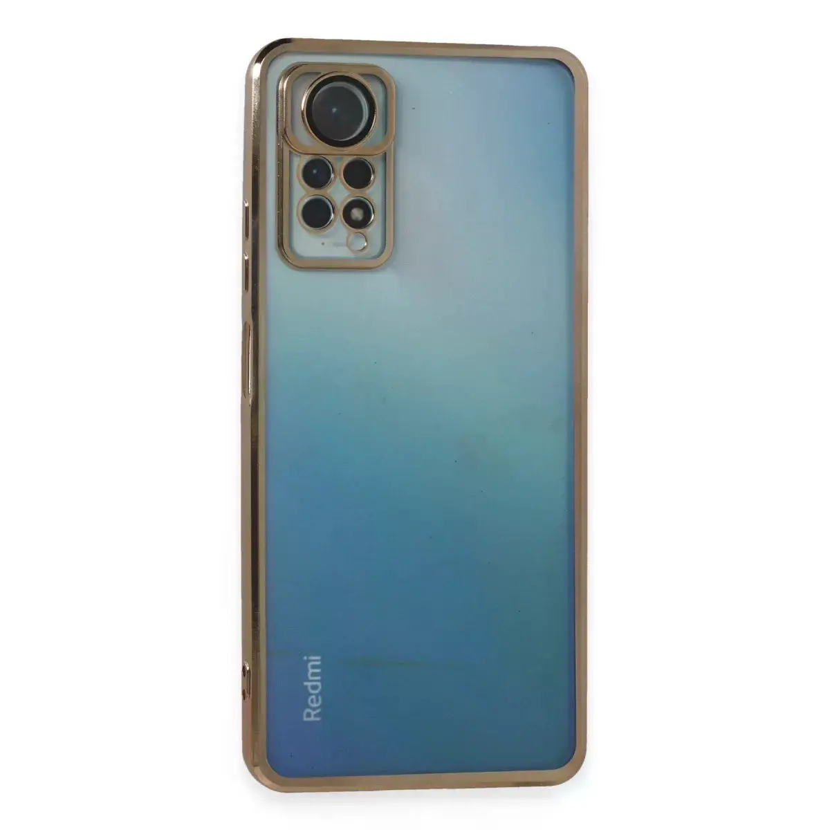 Xiaomi Redmi Note 11 Pro Kılıf Razer Lensli Silikon - Gold