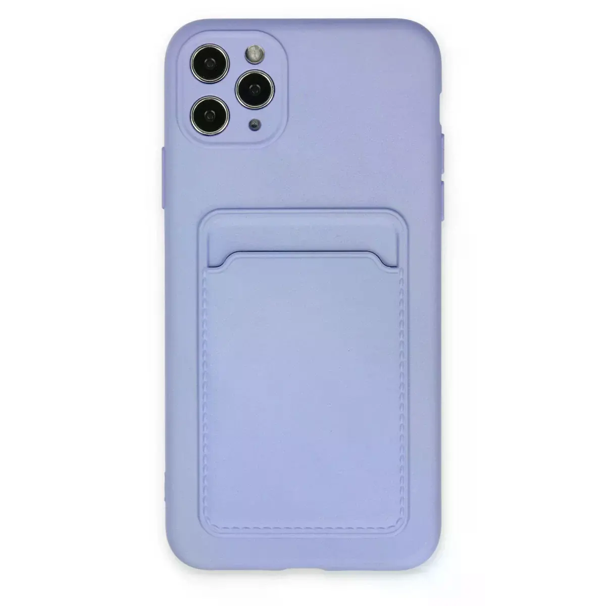 İphone 11 Pro Max Kılıf Kelvin Kartvizitli Silikon - Lila