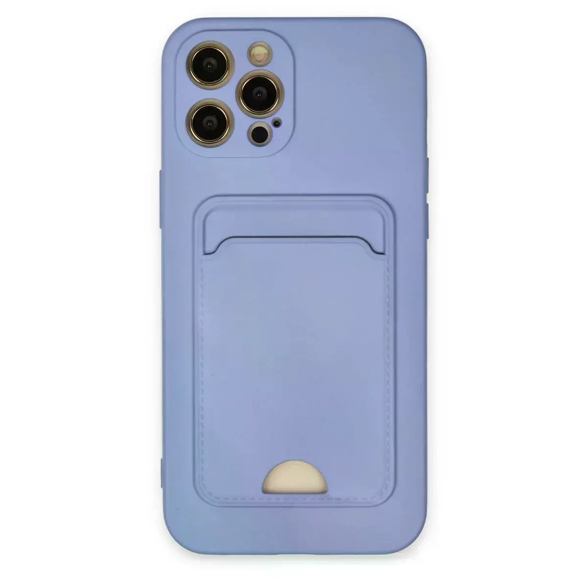 İphone 12 Pro Max Kılıf Kelvin Kartvizitli Silikon - Lila