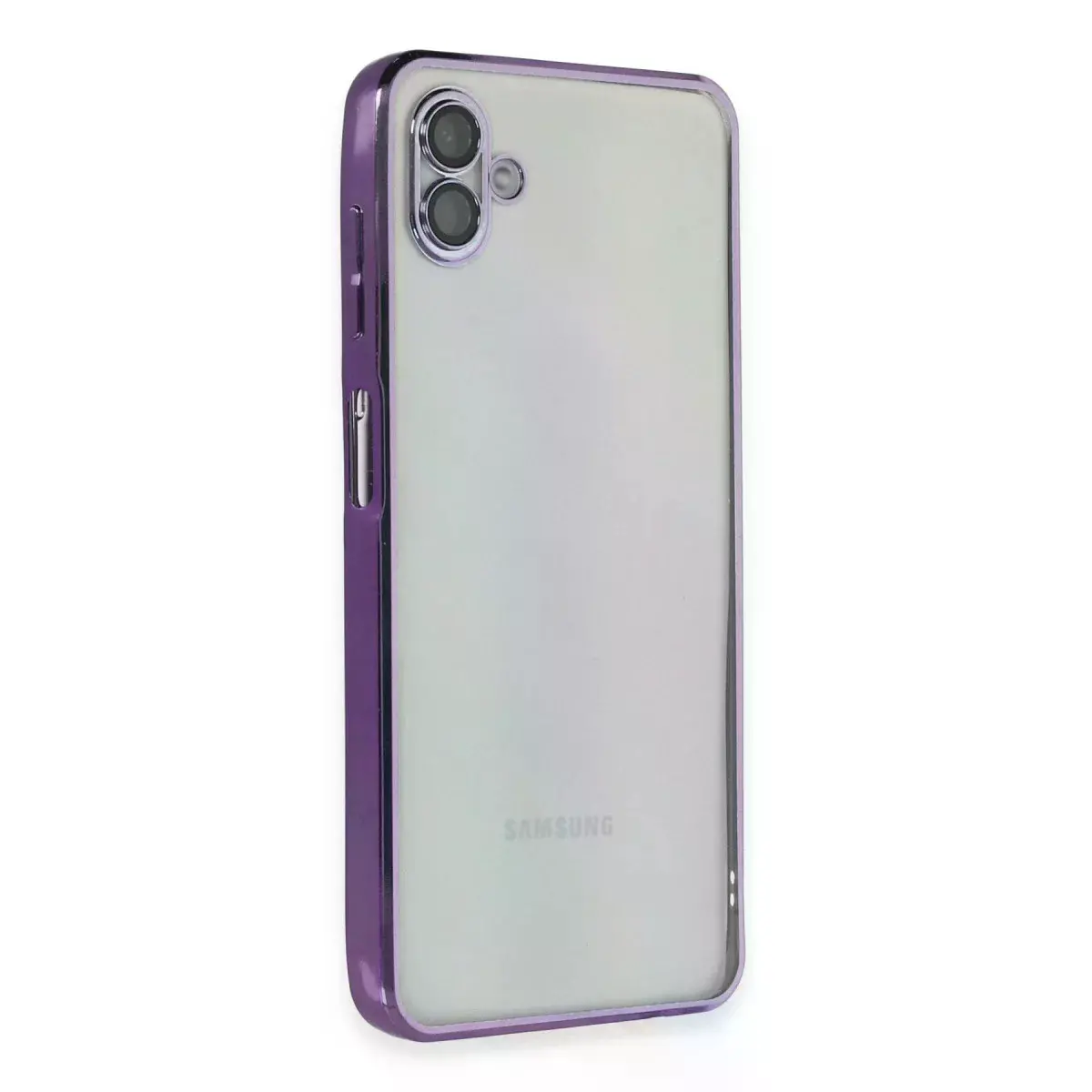 Samsung Galaxy A04 Kılıf Razer Lensli Silikon - Mor