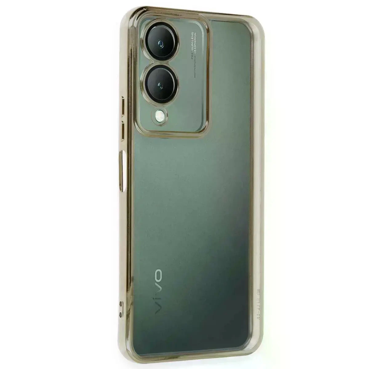 Vivo Y17s Kılıf Razer Lensli Silikon - Gold