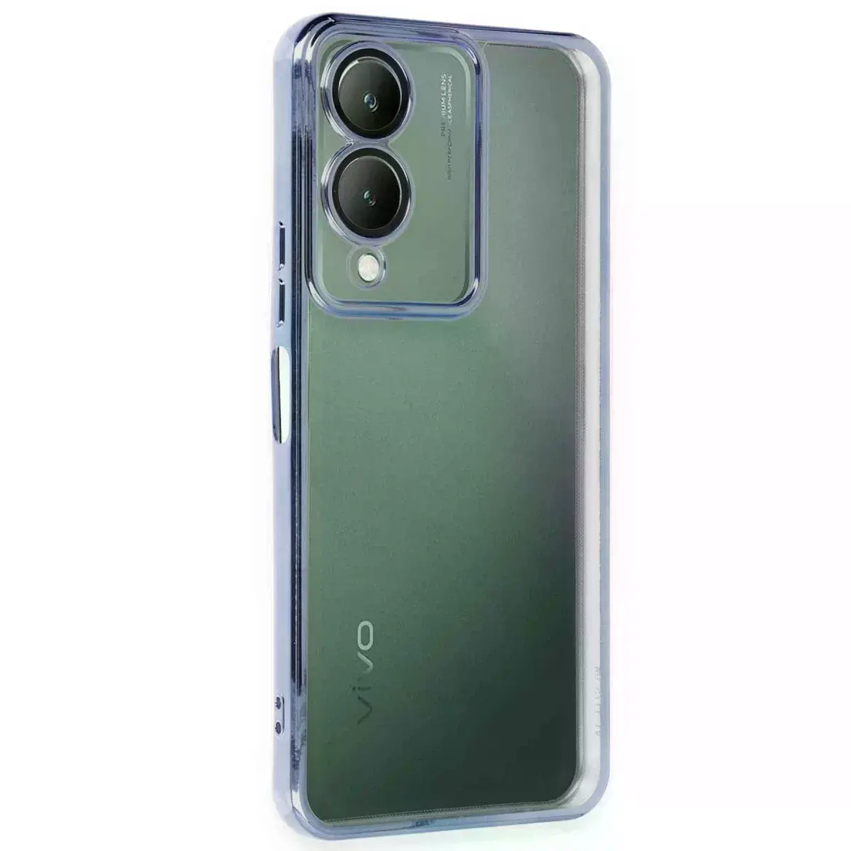 Vivo Y17s Kılıf Razer Lensli Silikon - Açık Mavi