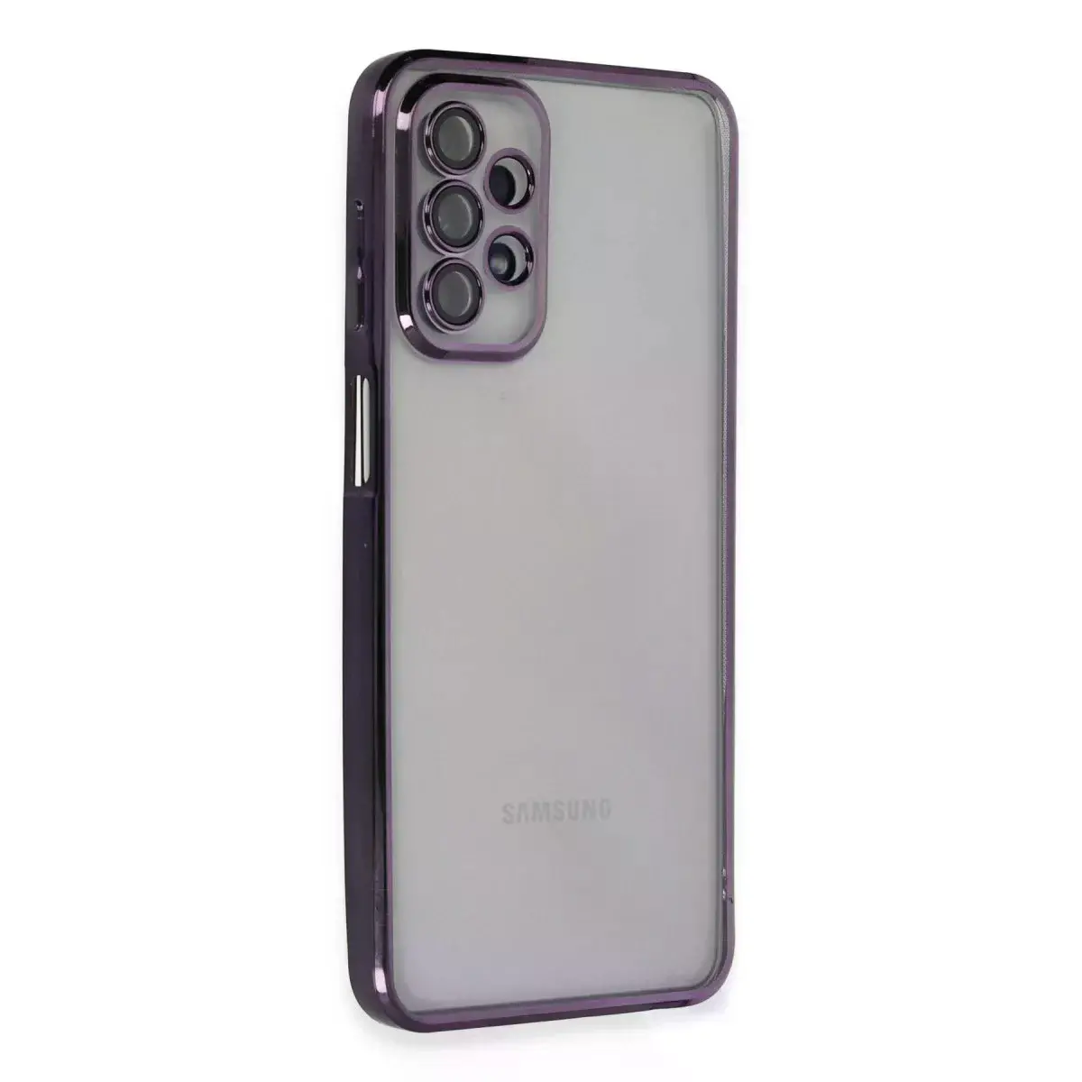 Samsung Galaxy A23 4g Kılıf Razer Lensli Silikon - Mor