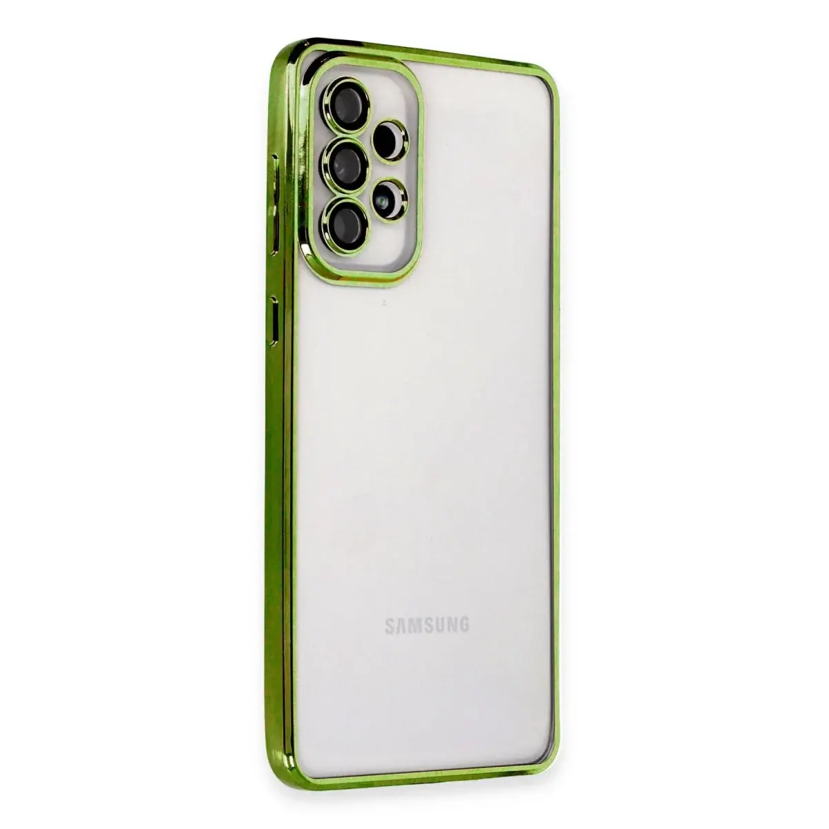 Samsung Galaxy A73 5g Kılıf Razer Lensli Silikon - Yeşil