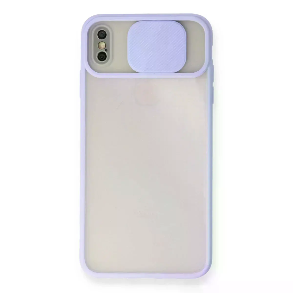 İphone X Kılıf Palm Buzlu Kamera Sürgülü Silikon - Lila