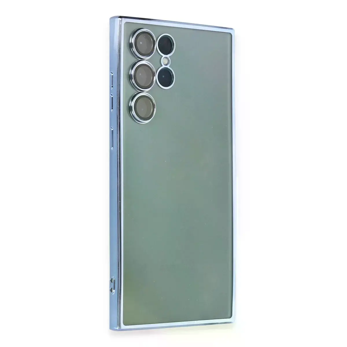 Samsung Galaxy S22 Ultra Kılıf Razer Lensli Silikon - Açık Mavi