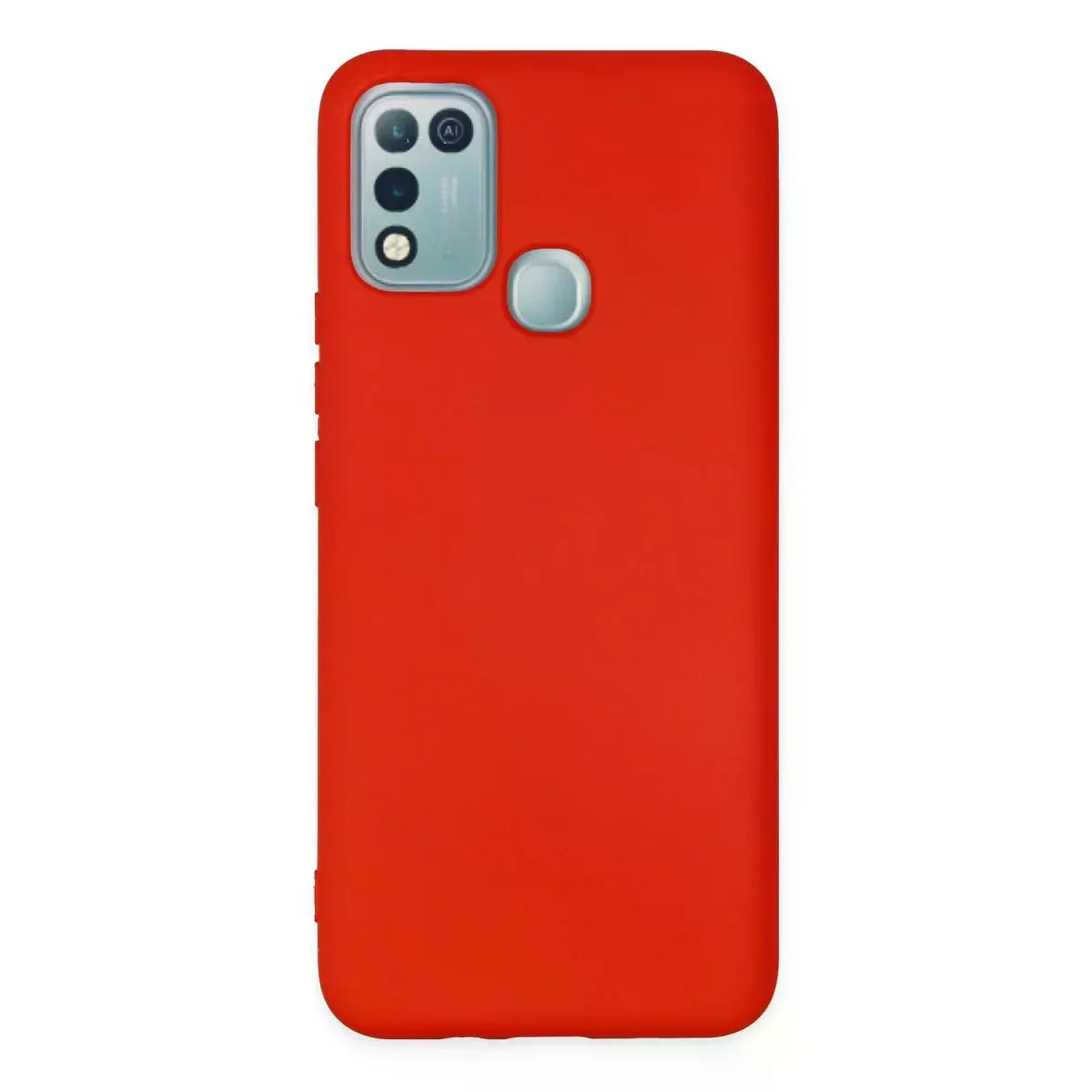 İnfinix Hot 10 Play Kılıf Nano İçi Kadife Silikon - Kırmızı