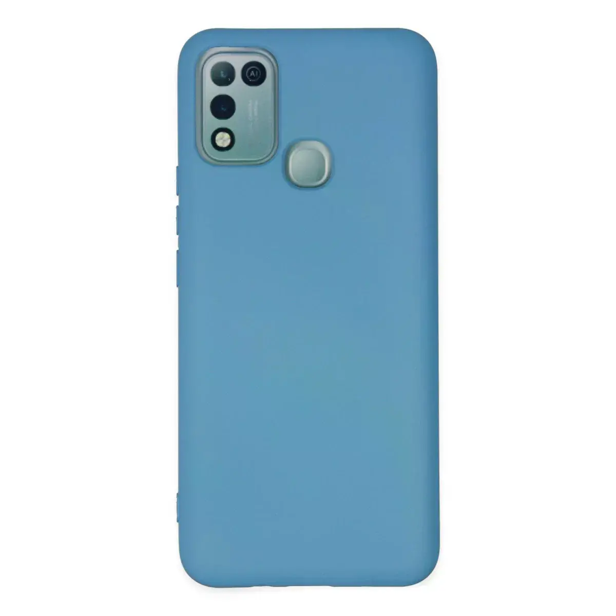 İnfinix Hot 10 Play Kılıf Nano İçi Kadife Silikon - Mavi
