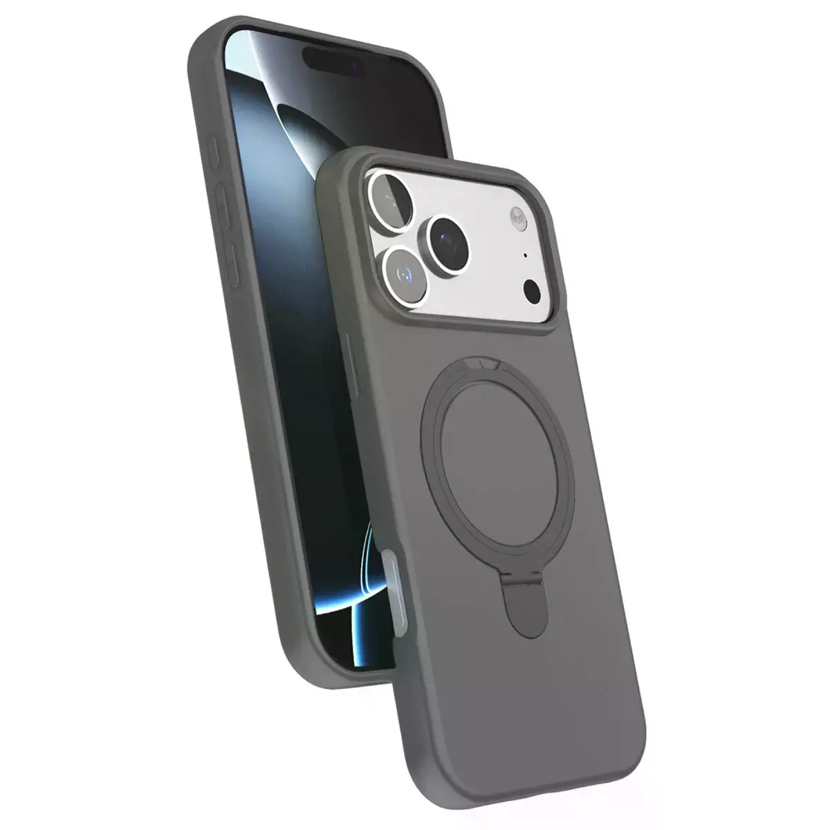 İphone 17 Pro Max Regal Magsafe Standlı Kapak - Titan Gri