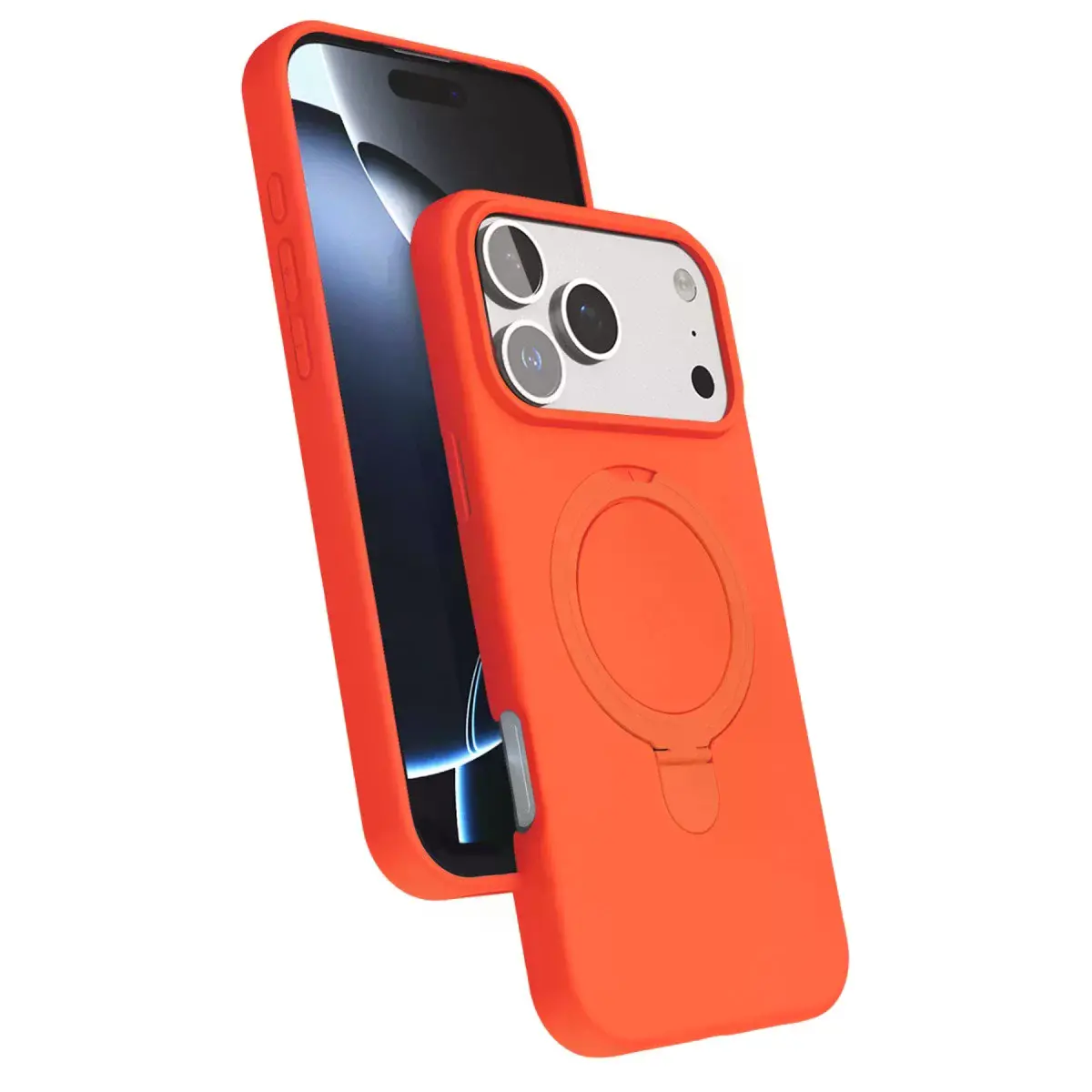 İphone 17 Pro Max Regal Magsafe Standlı Kapak - Turuncu