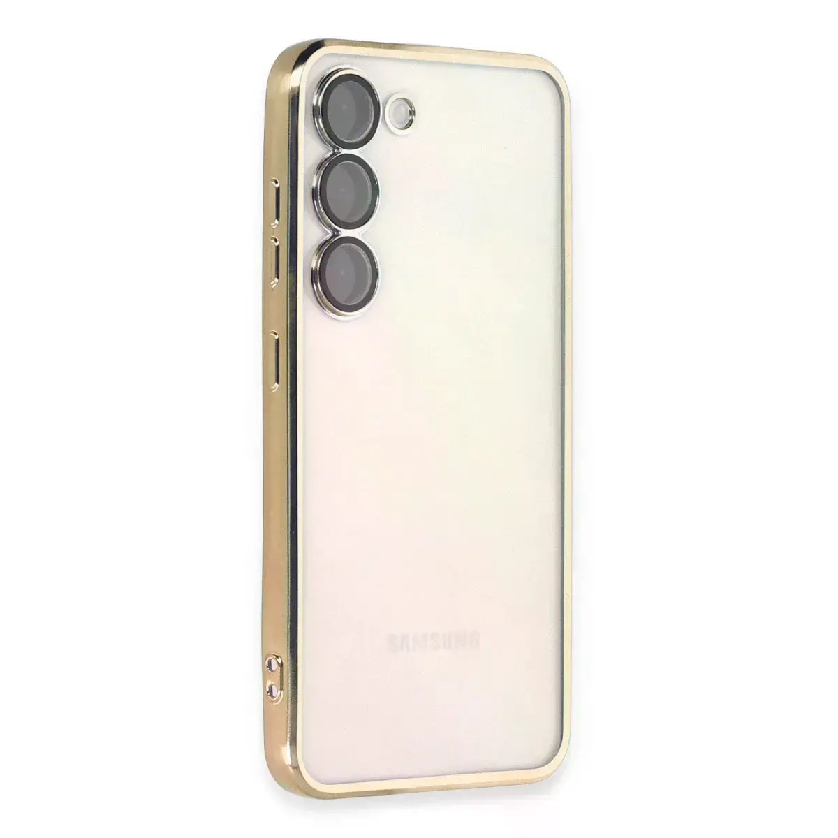 Samsung Galaxy S23 Plus Kılıf Razer Lensli Silikon - Gold