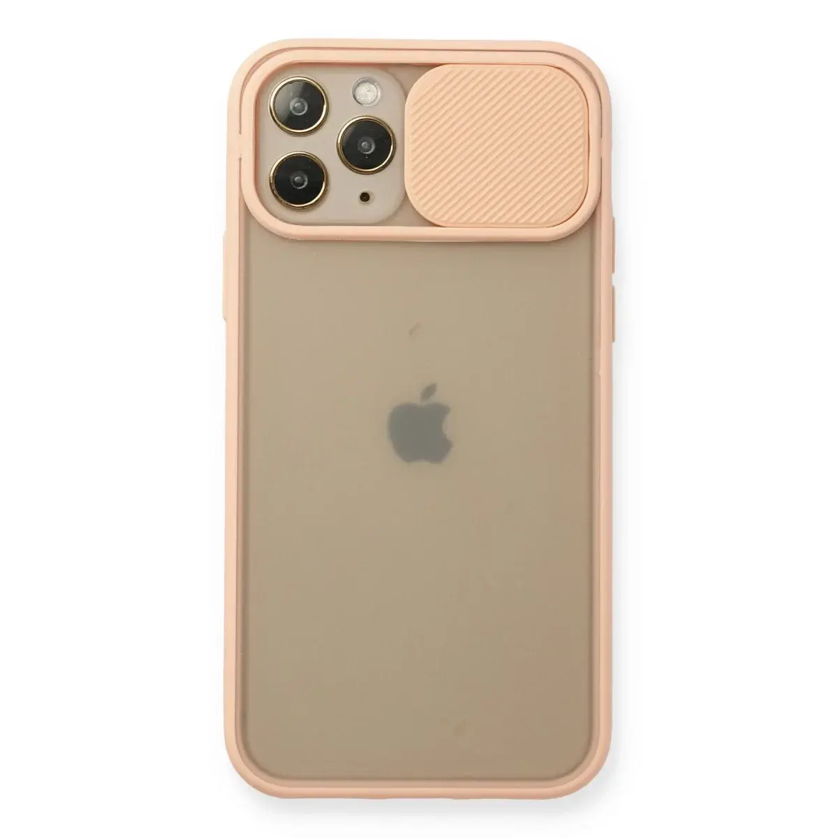 İphone 11 Pro Kılıf Palm Buzlu Kamera Sürgülü Silikon - Pembe