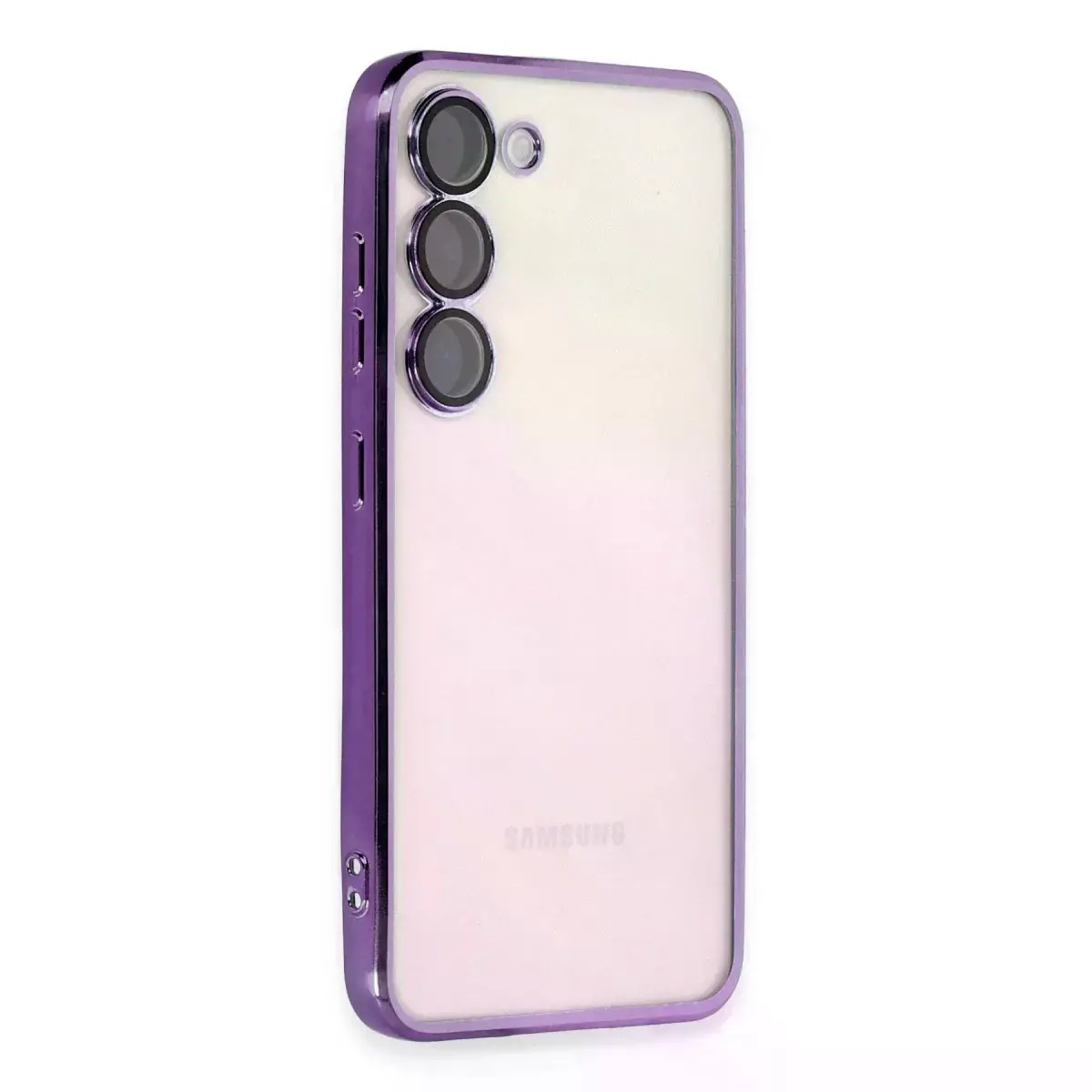Samsung Galaxy S23 Plus Kılıf Razer Lensli Silikon - Mor