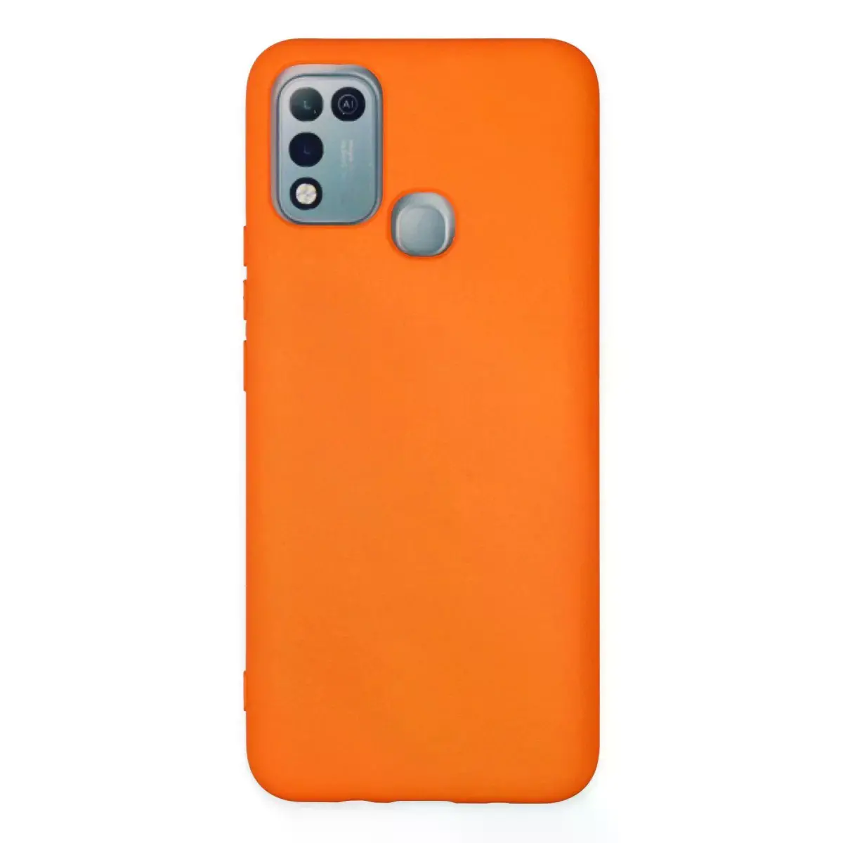 İnfinix Hot 10 Play Kılıf Nano İçi Kadife Silikon - Turuncu