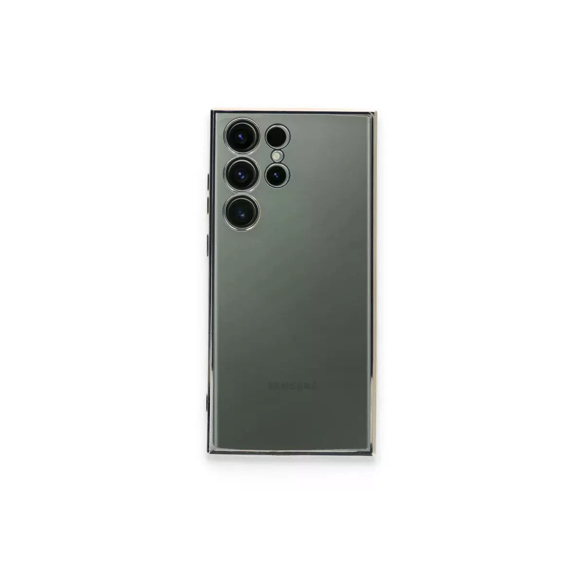Samsung Galaxy S23 Ultra Kılıf Razer Lensli Silikon - Gold
