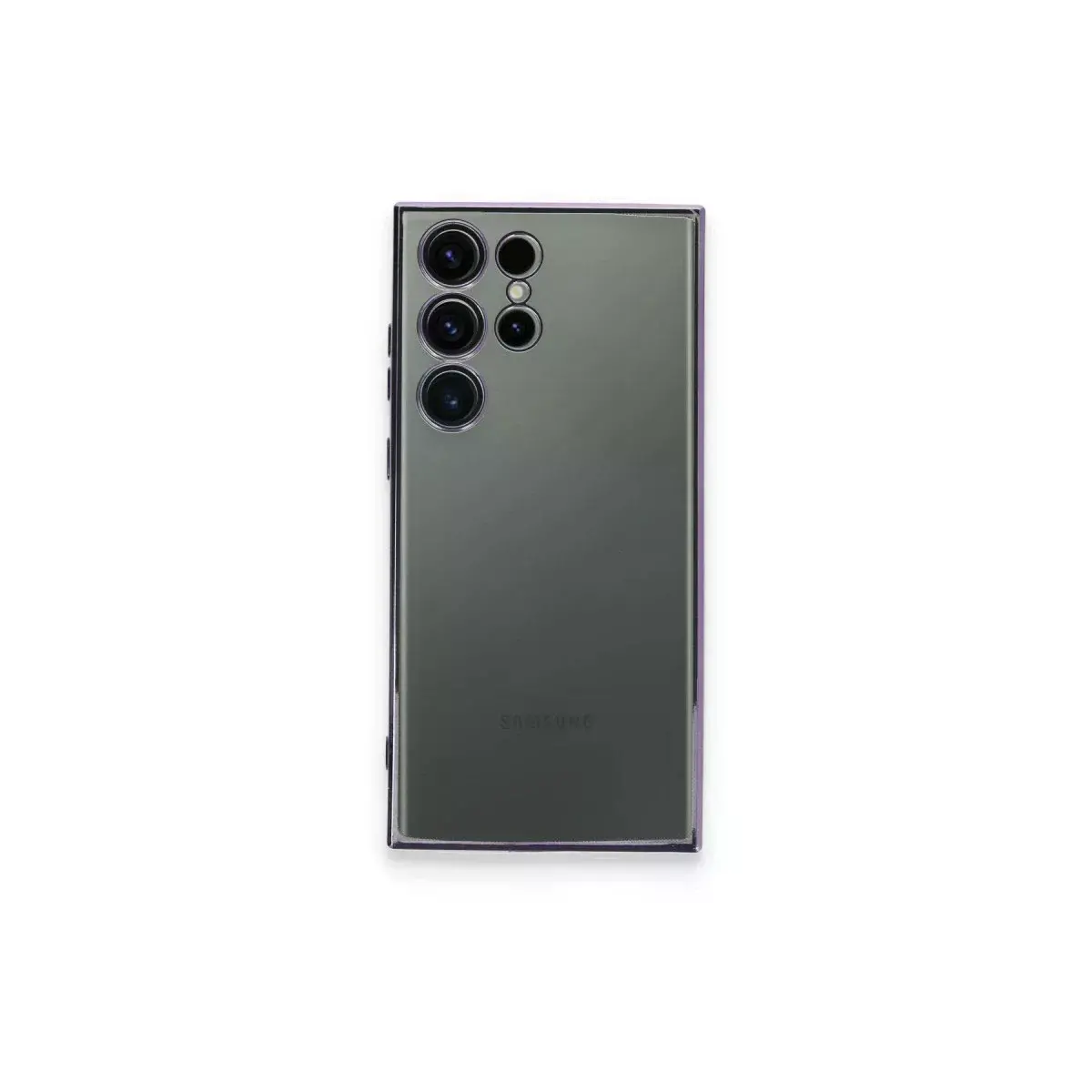 Samsung Galaxy S23 Ultra Kılıf Razer Lensli Silikon - Mor