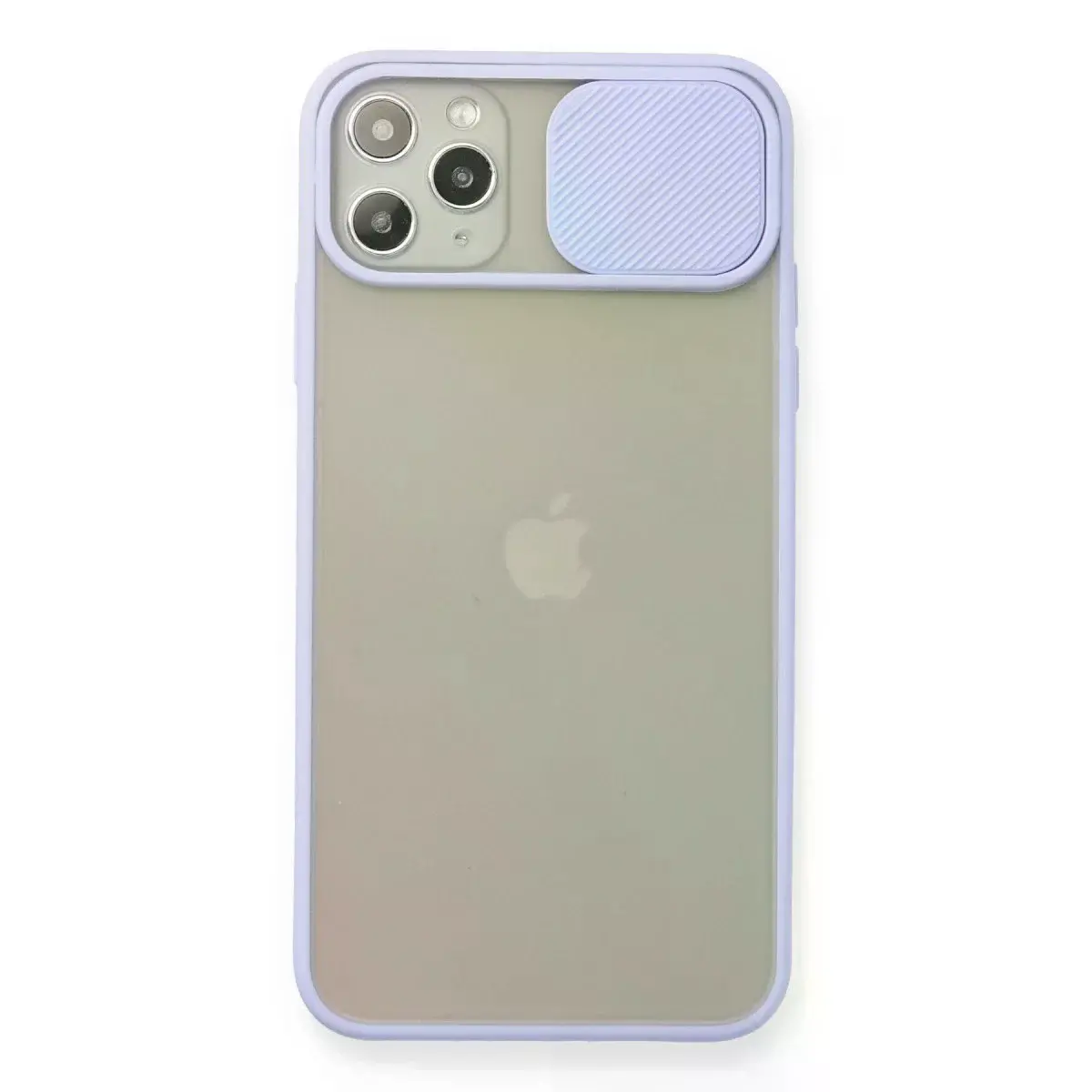 İphone 11 Pro Max Kılıf Palm Buzlu Kamera Sürgülü Silikon - Lila