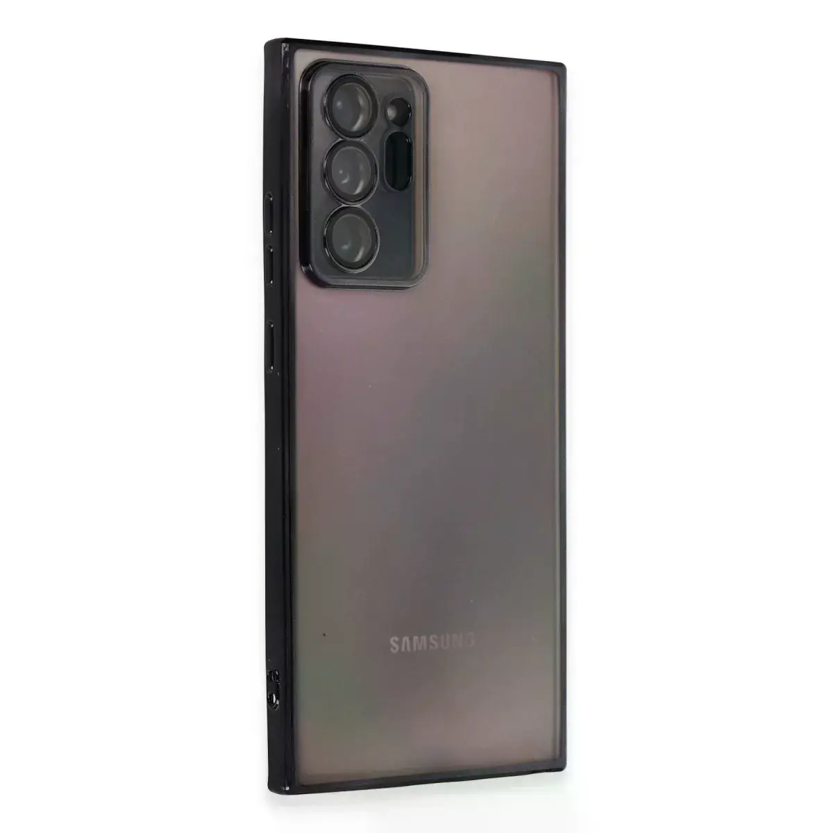 Samsung Galaxy Note 20 Ultra Kılıf Razer Lensli Silikon - Siyah